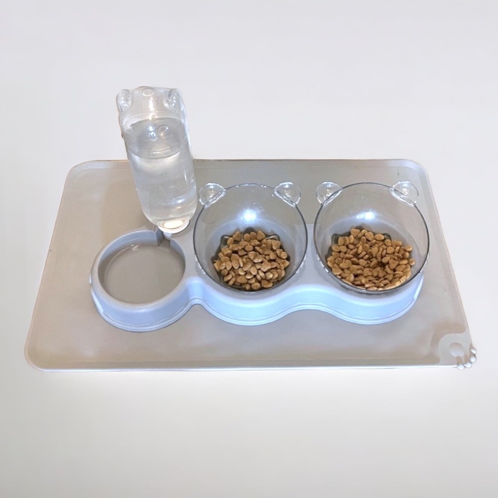 NEW Cat Food & Water Bowl Set